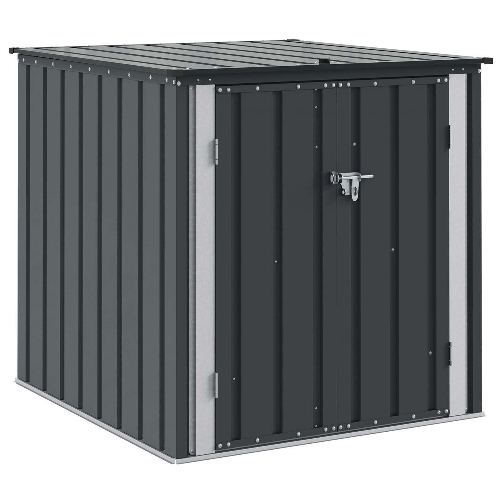 Gartenlagerbox Schwarz 101,5 x 57 x 100,5 cm Stahl