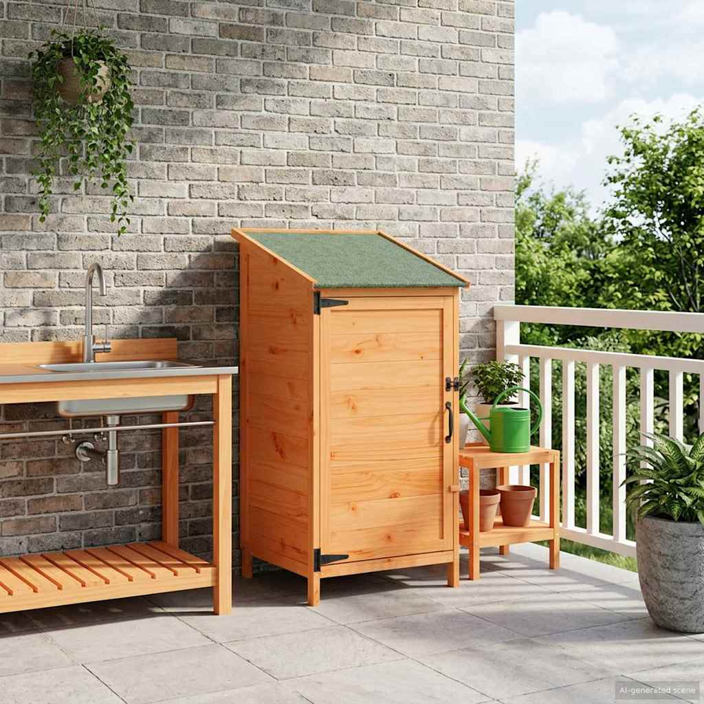 Gartenschuppen Natur 59 x 56 x 113,5 cm Massivholz aus Fichte