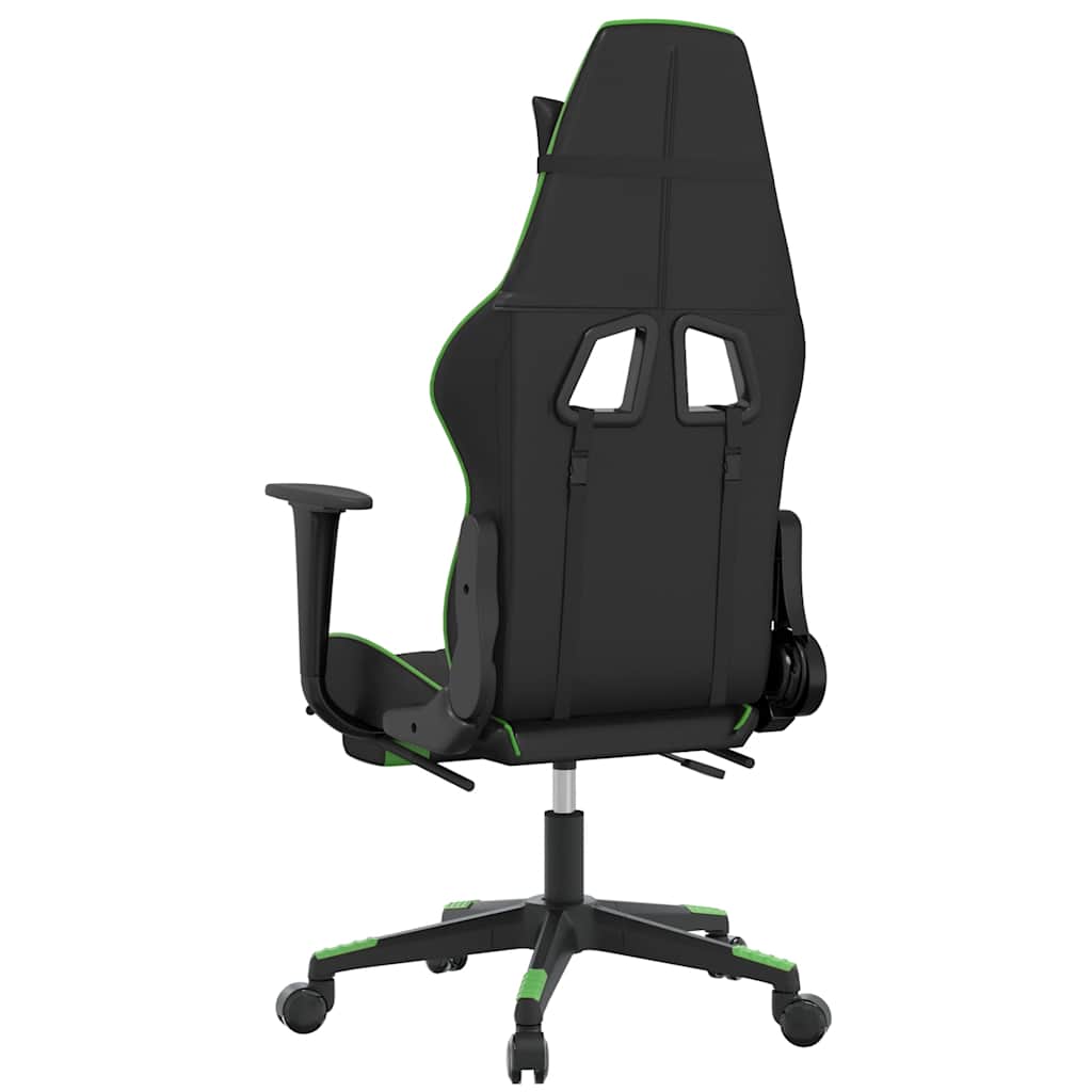 Gaming-Stuhl mit Massagefunktion Schwarz und Blau Kunstleder