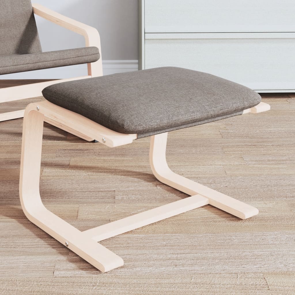 Fußhocker Creme 51x41x40 cm Stoff