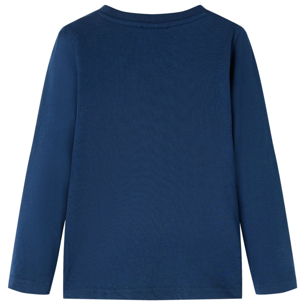 Kinder-Langarmshirt Marineblau 92