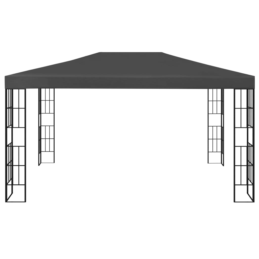 Pavillon mit LED-Lichterkette 3x3 m Taupe