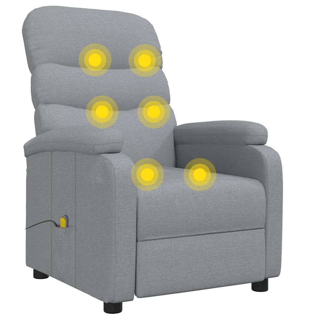 Massagesessel Dunkelgrau Stoff