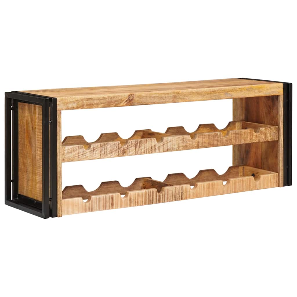 Weinregal Braun 60 x 45 x 33 cm Massives grobes Mangoholz