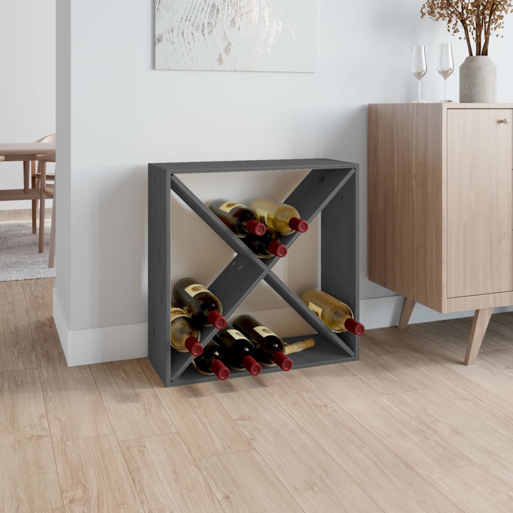 Weinschrank 56 x 25 x 56 cm Massivholz Kiefer