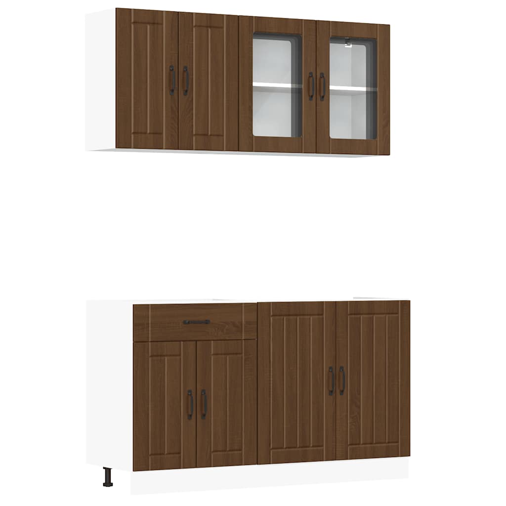 4-tlg. Küchenschrank-Set Lucca Weiß Holzwerkstoff