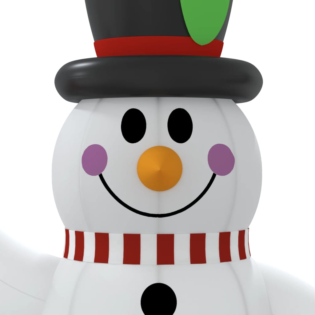 Aufblasbarer Schneemann mit LEDs 455 cm