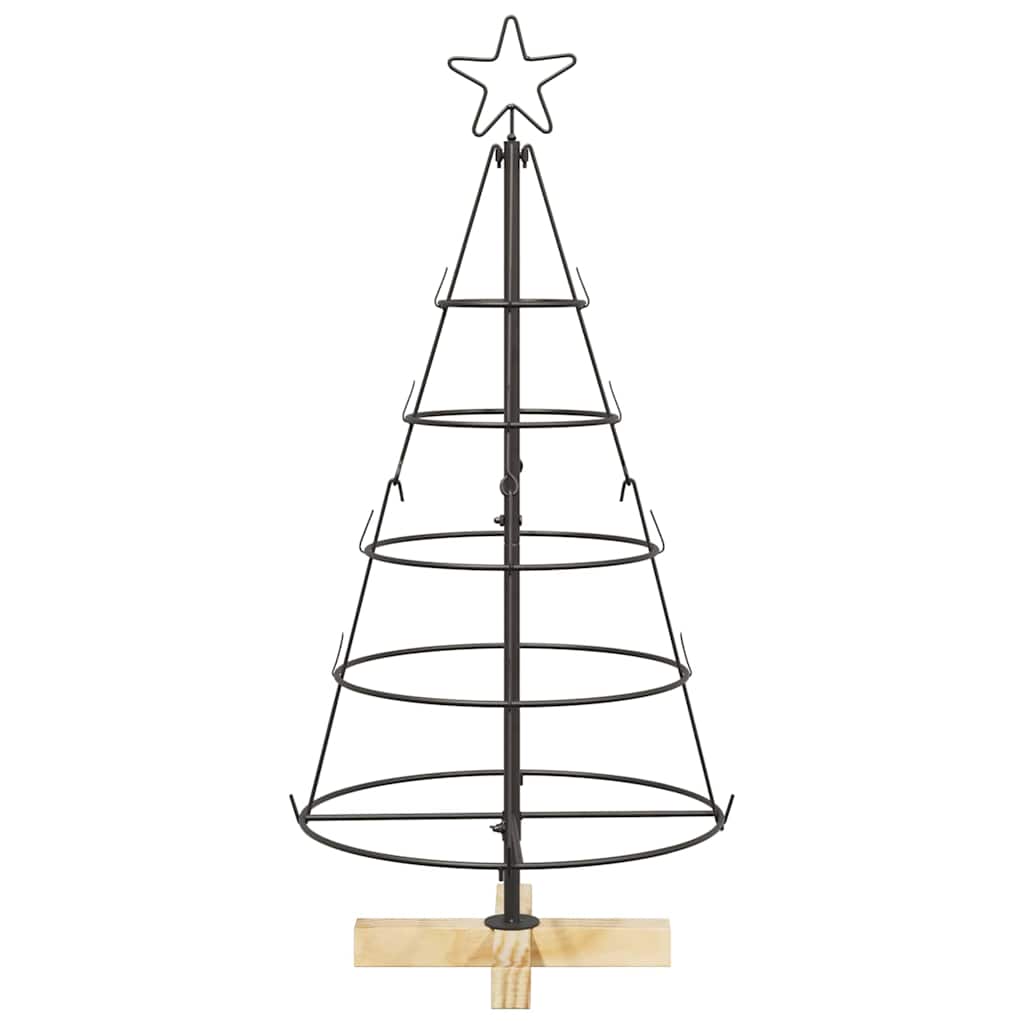 Weihnachtsdeko mit Ständer Schwarz 60 cm Stahl
