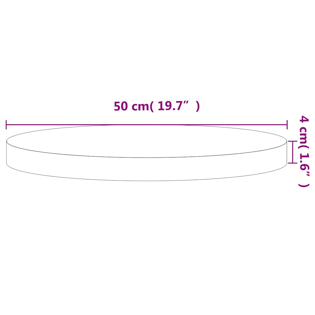 Tischplatte Ø30x1,5 cm Rund Massivholz Buche