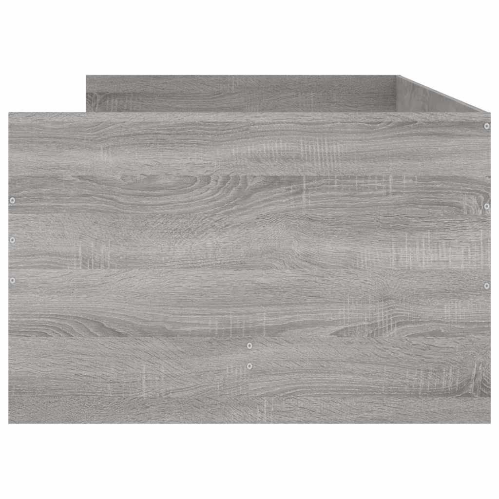 Bett mit Schubladen Braun Eiche-Optik 75x190 cm