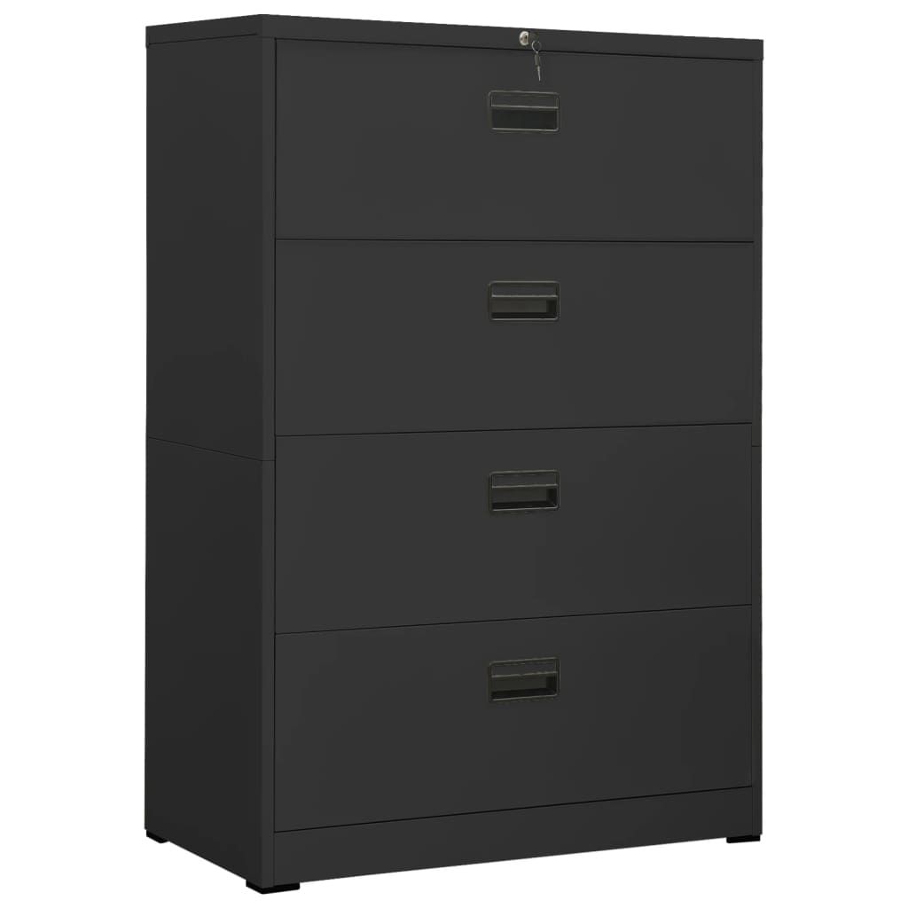 Aktenschrank Weiß 90x46x72,5 cm Stahl