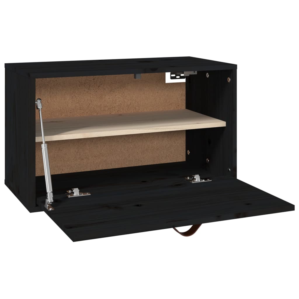 Wandschrank Grau 60x30x35 cm Massivholz Kiefer