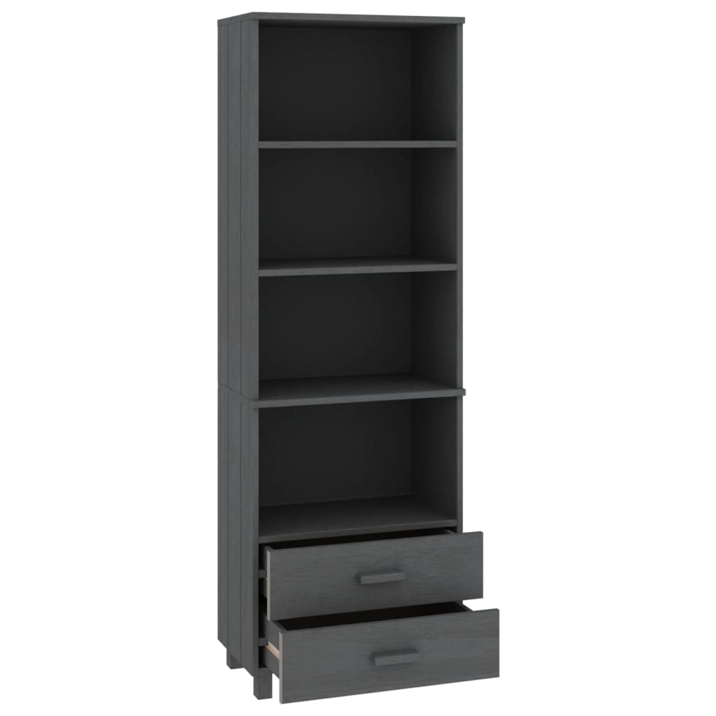 Highboard HAMAR Honigbraun 60x35x180 cm Massivholz Kiefer