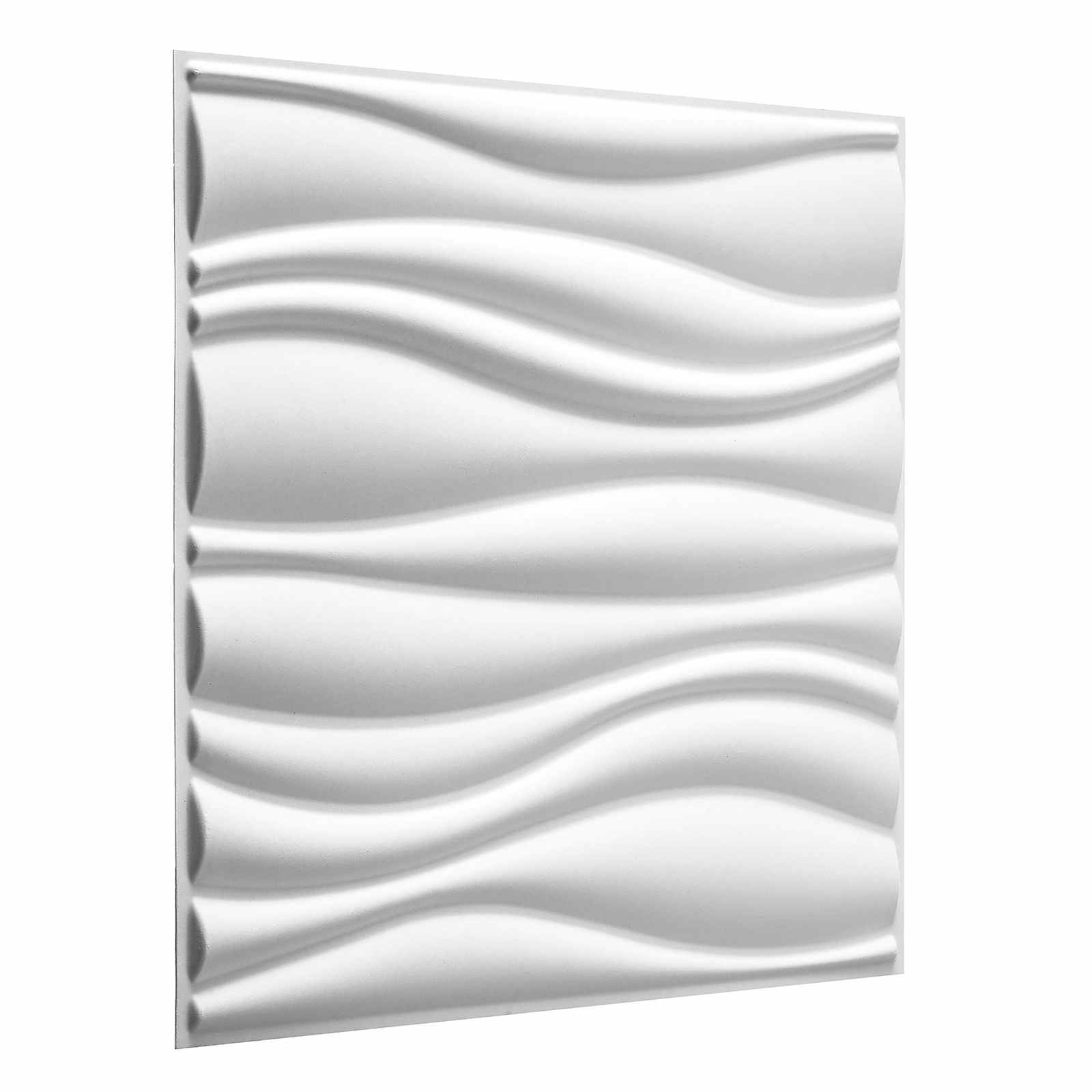 Wandpaneele 12 pcs 50 x 50 cm Weiß