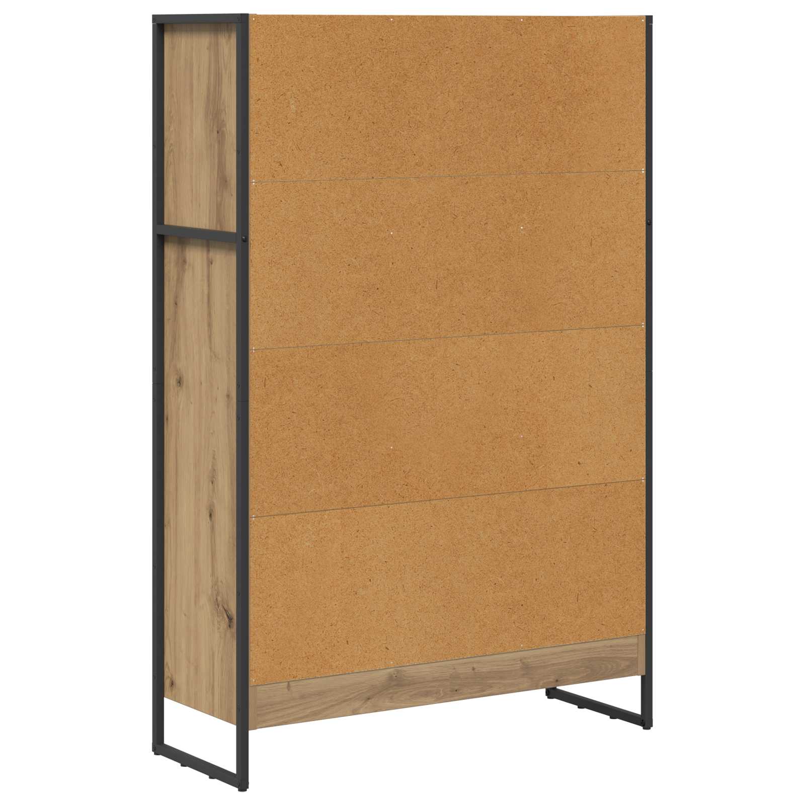 Bücherregal 2 pcs Schwarz Eichen-Optik 60 x 30 x 189,5 cm