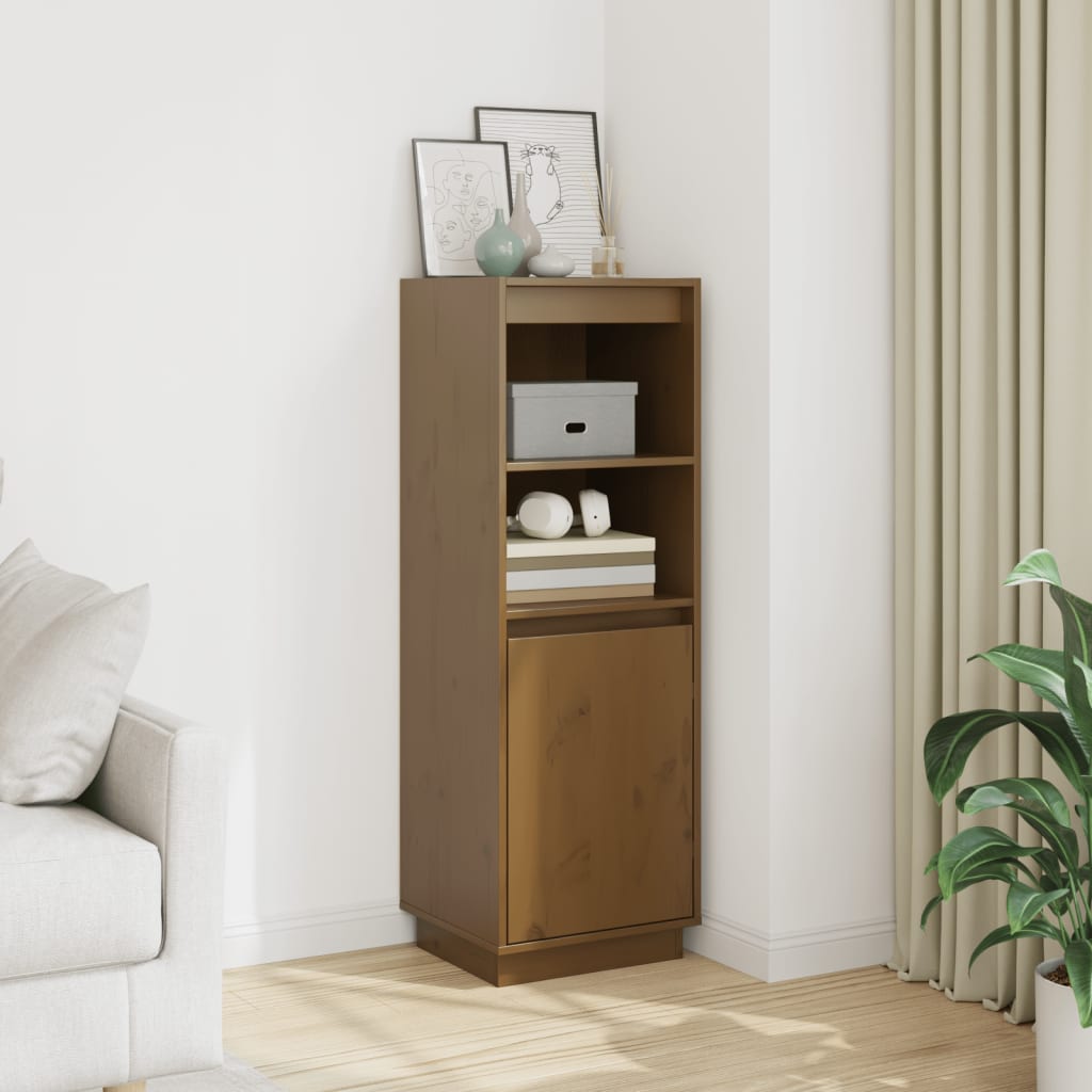 Highboard 37x34x110 cm Massivholz Kiefer