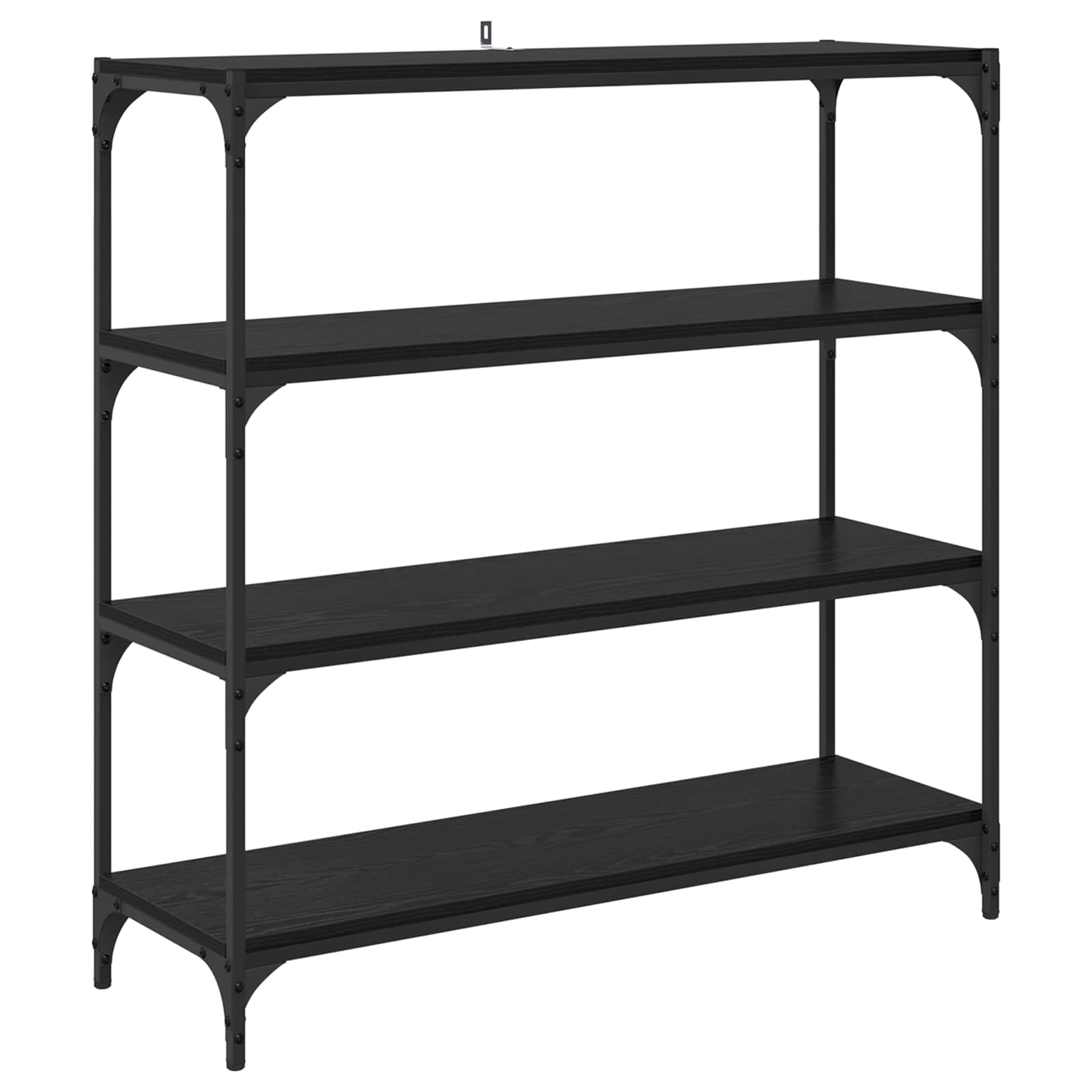 Bücherregal Schwarz 40x33x70,5 cm Holzwerkstoff und Stahl