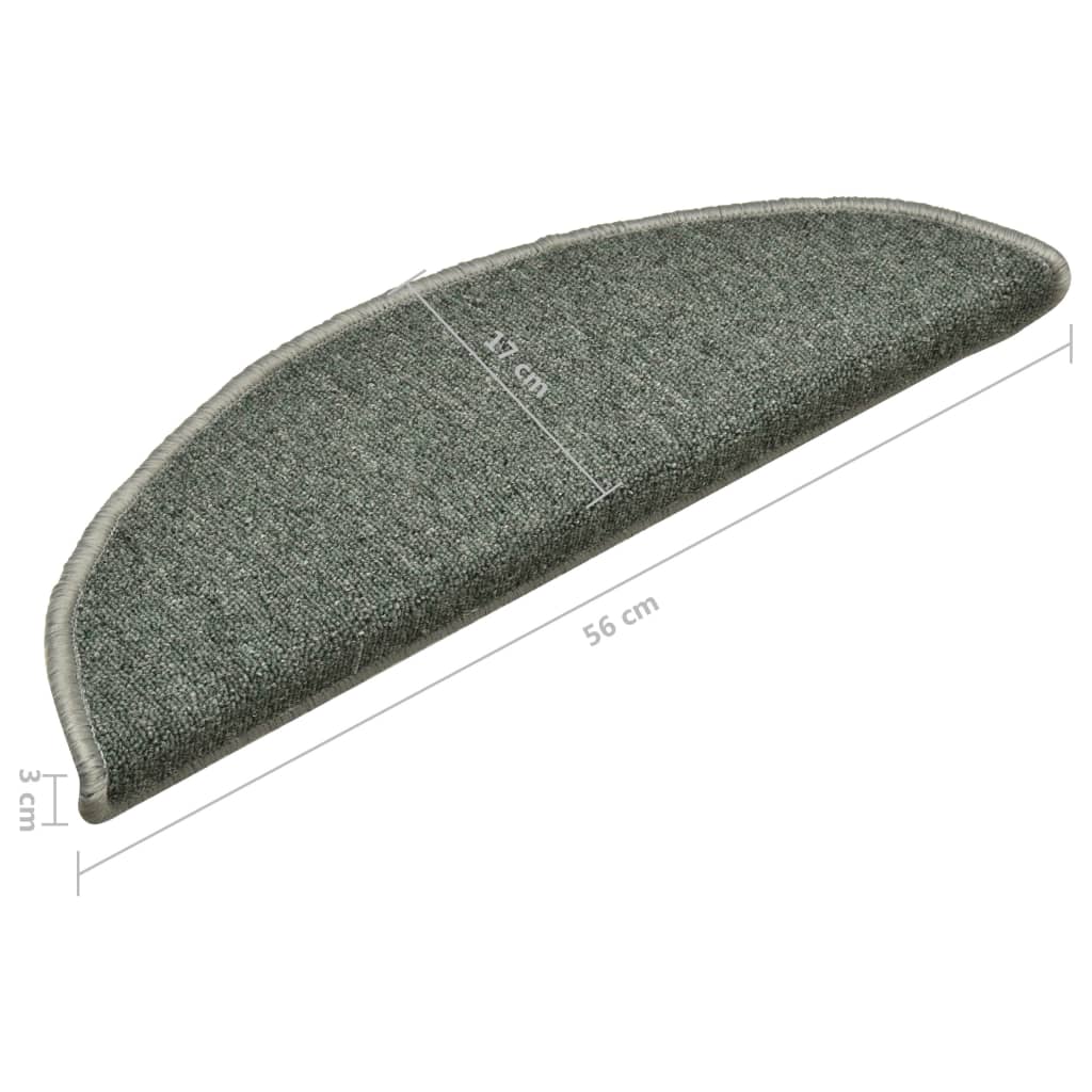 Stufenmatten 15 Stk. 56x17x3 cm Anthrazit Halbrund