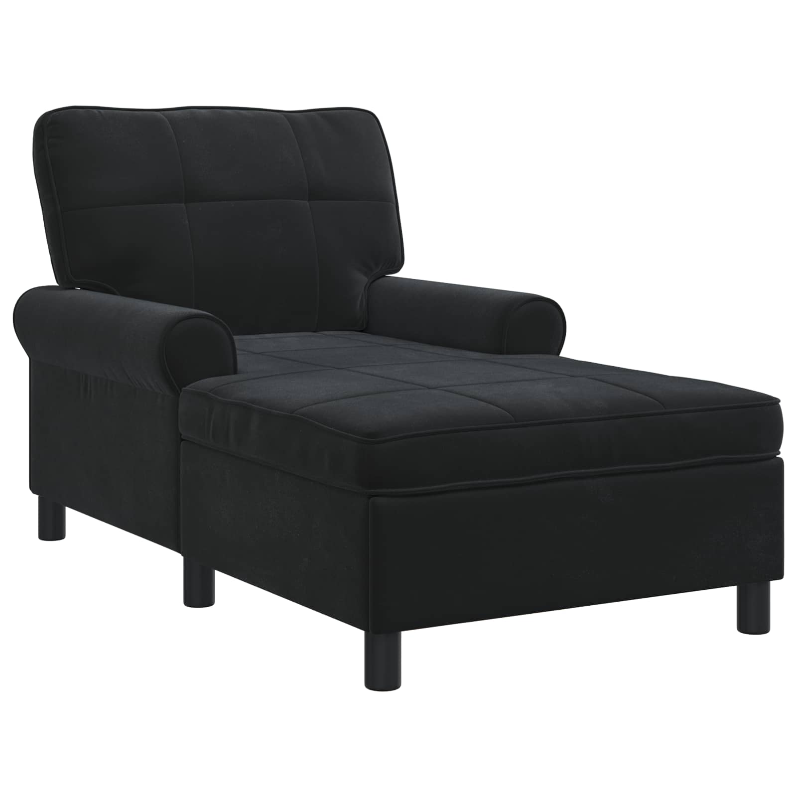 Lounge-Liege mit Kissen Hellgrau 91 x 157 x 91 cm Samt