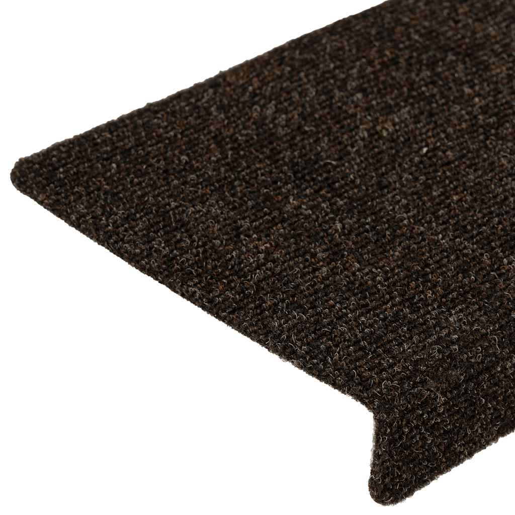 Stufenmatten Selbstklebend 15 Stk. 65x21x4 cm Hellbraun Rechteckiger Rand