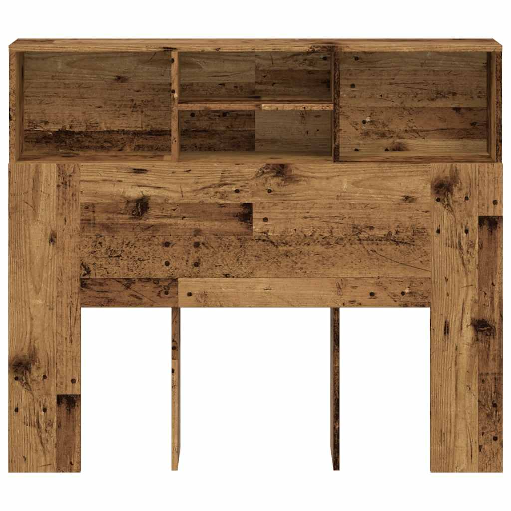 Bett-Kopfteil mit Ablagen Weiß 100x19x103,5 cm