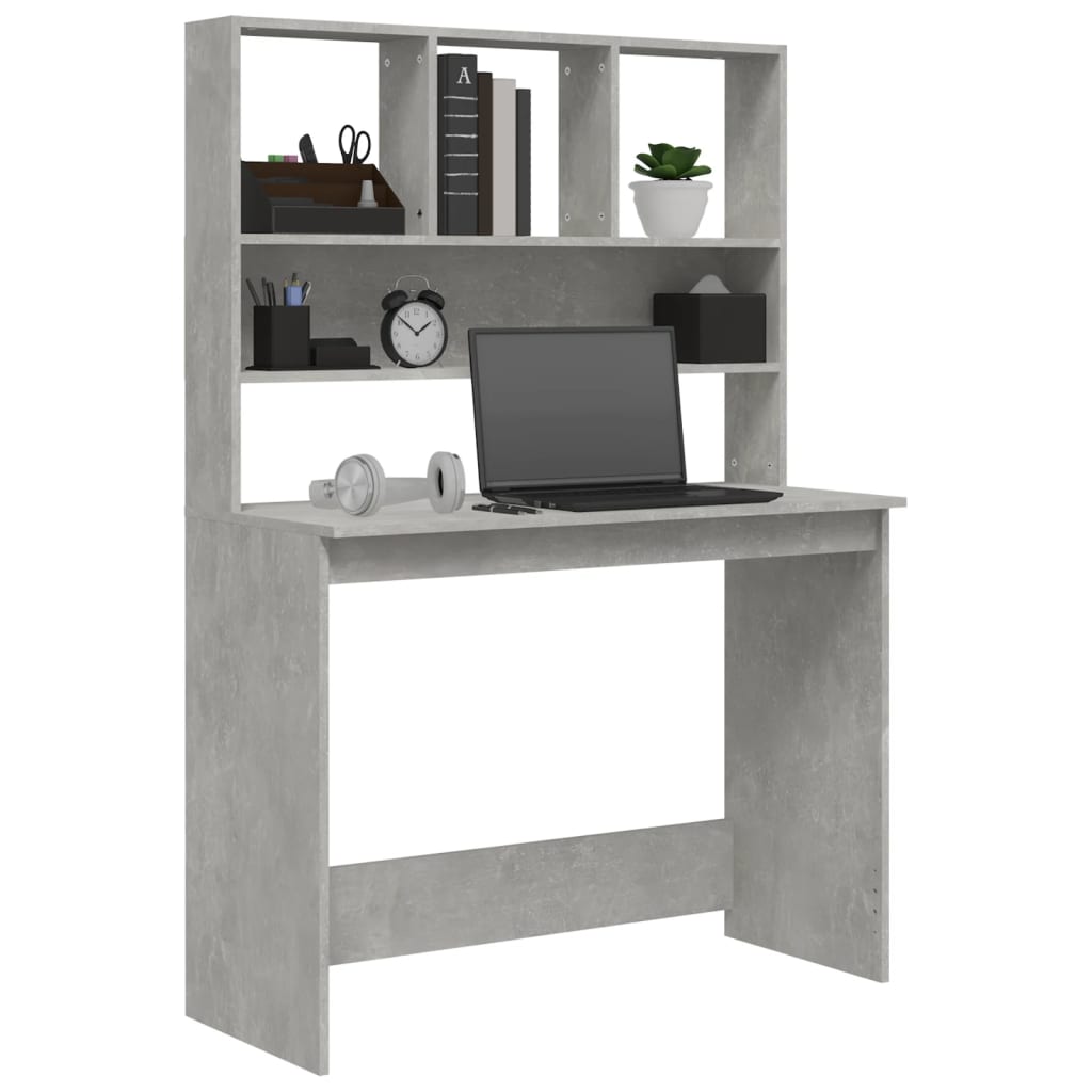 Schreibtisch mit Regal Weiß 102x45x148 cm Holzwerkstoff