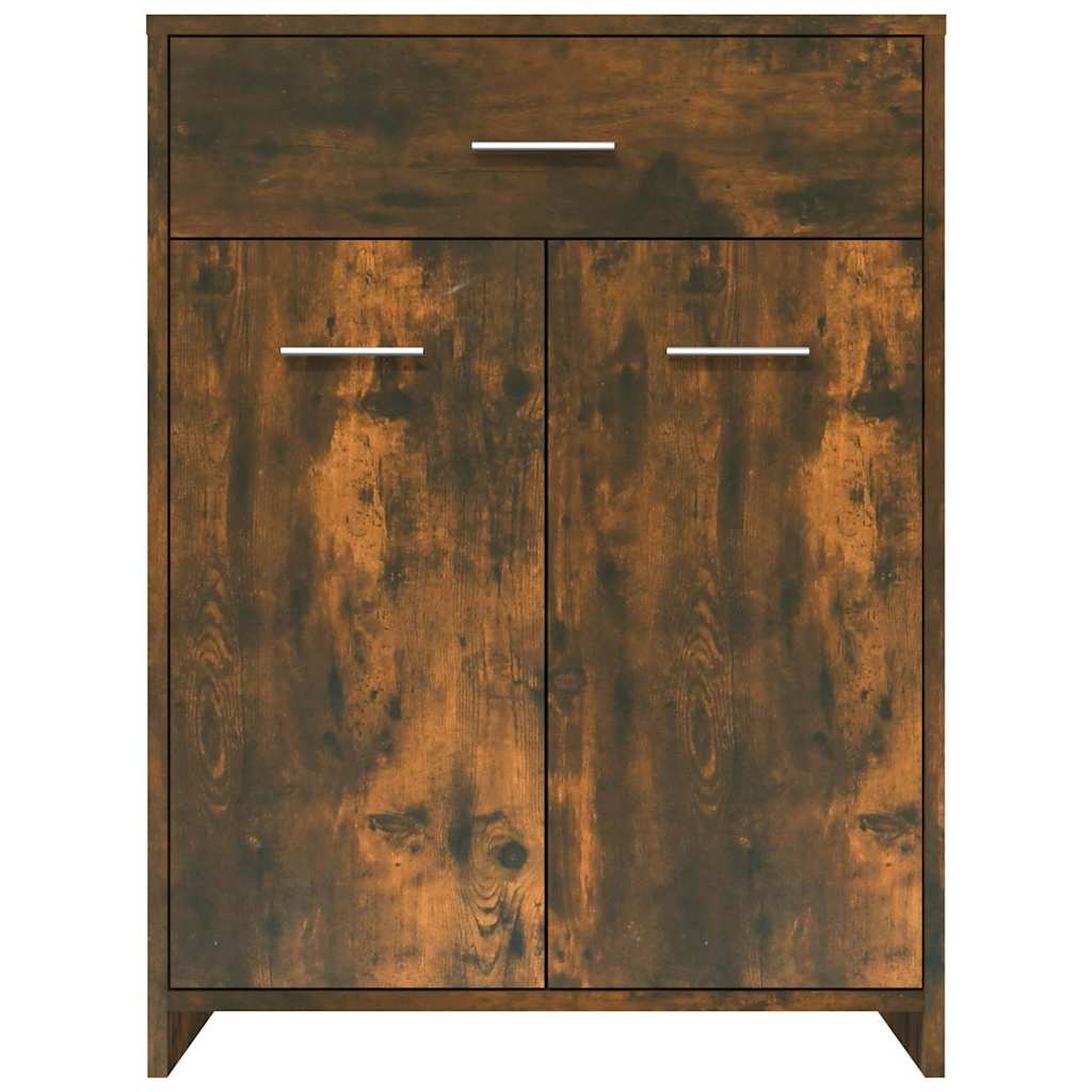 Badezimmerschrank Weiß 60x33x80 cm Holzwerkstoff