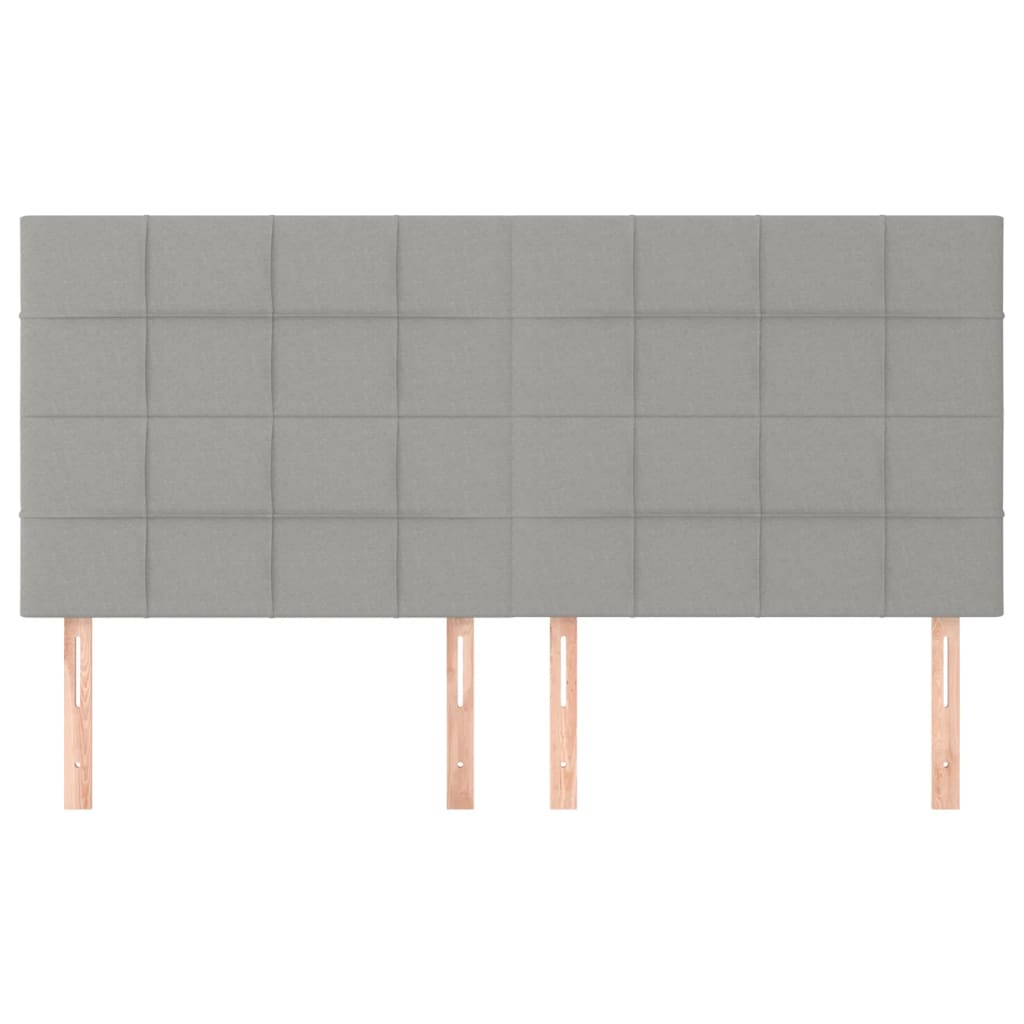 Kopfteil Hellgrau 80x5x118/128 cm Stoff