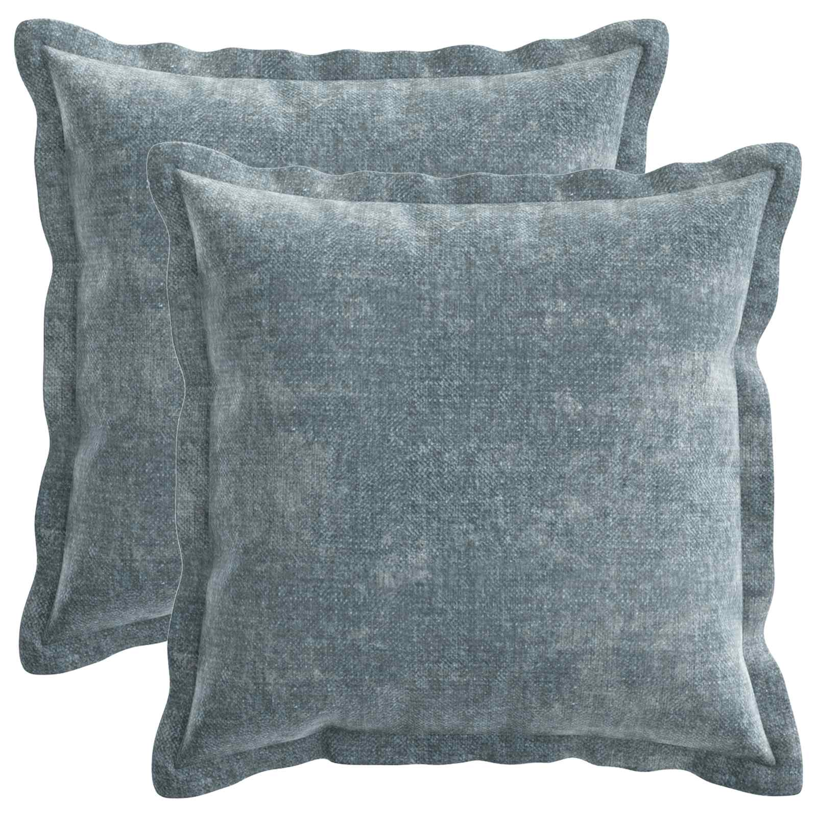 Kissenbezug 2 Stk. HOUTEN Dunkelgrau 30 x 30 cm Chenille-Stoff