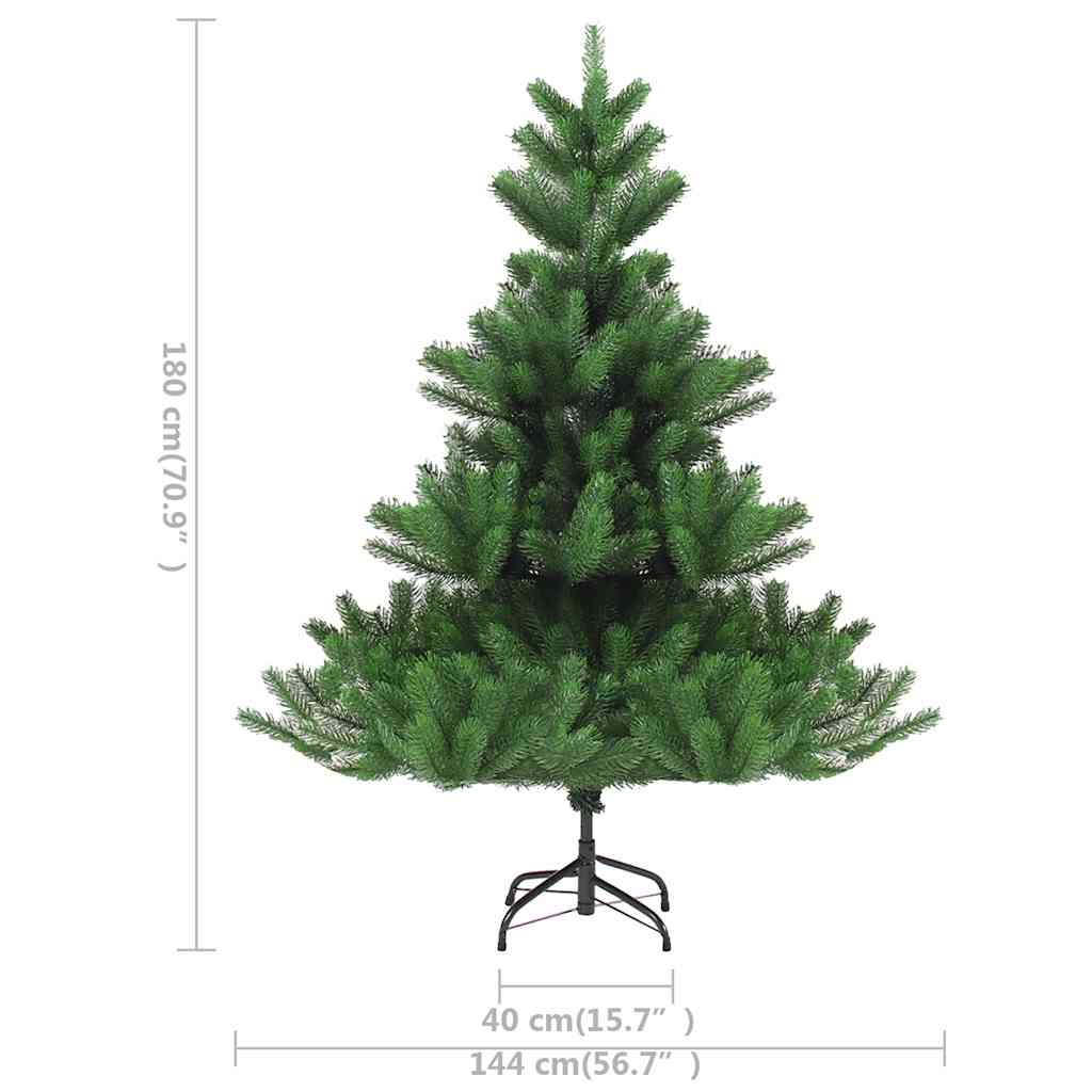Künstlicher Weihnachtsbaum Nordmann LED & Kugeln Grün 150 cm