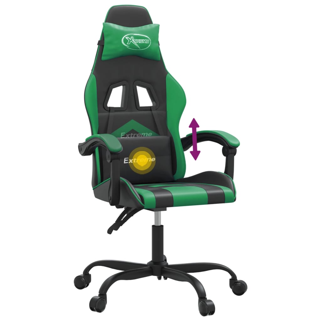 Gaming-Stuhl Drehbar Schwarz und Rot Kunstleder