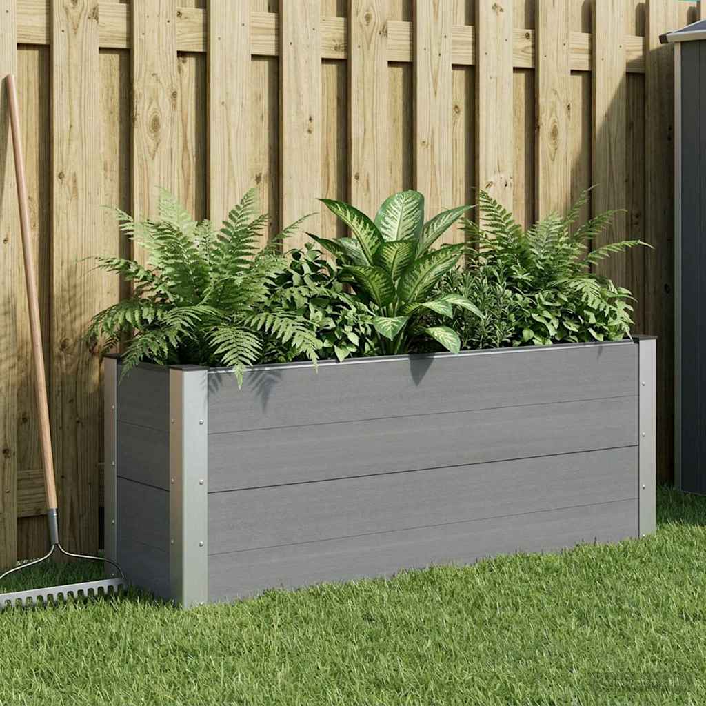 Garten-Hochbeet 200x50x54 cm WPC Grau