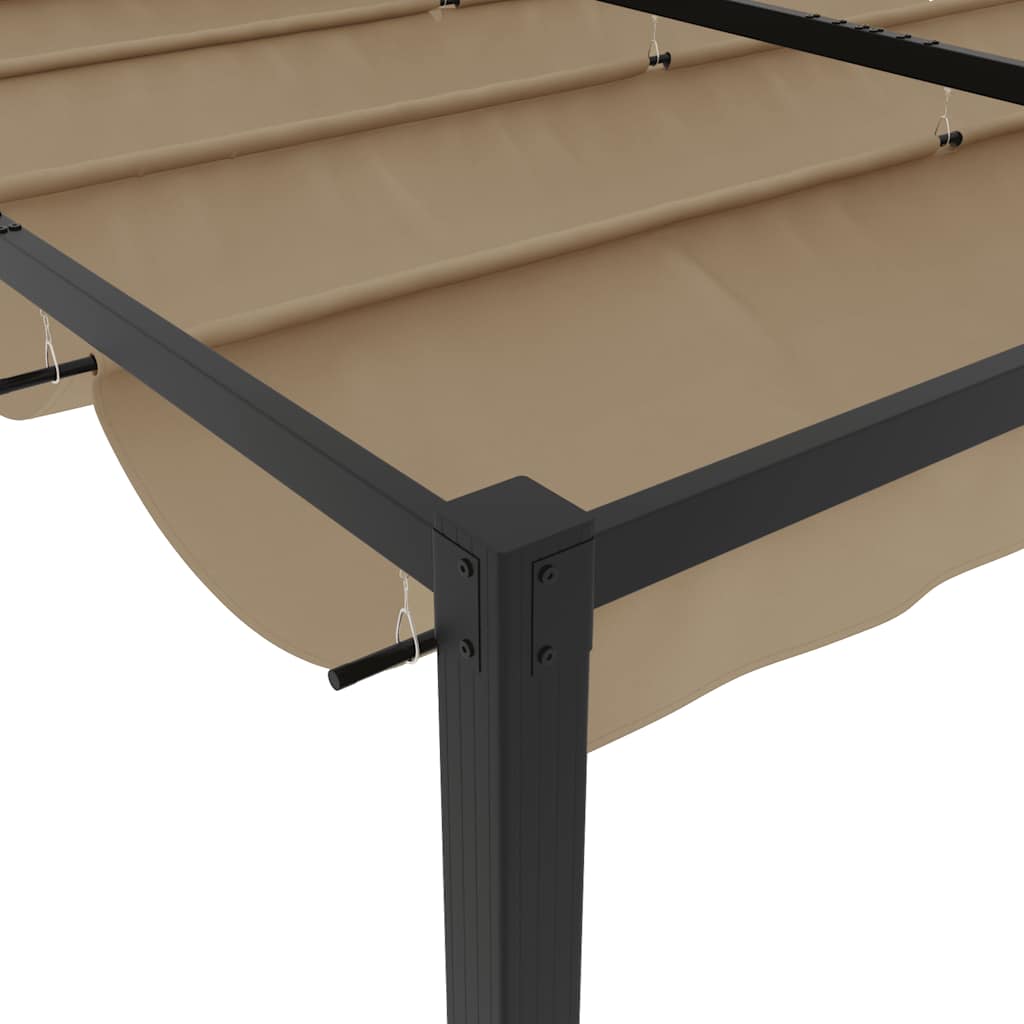 Pavillon mit Netzwände Creme 3x3 m Stahl