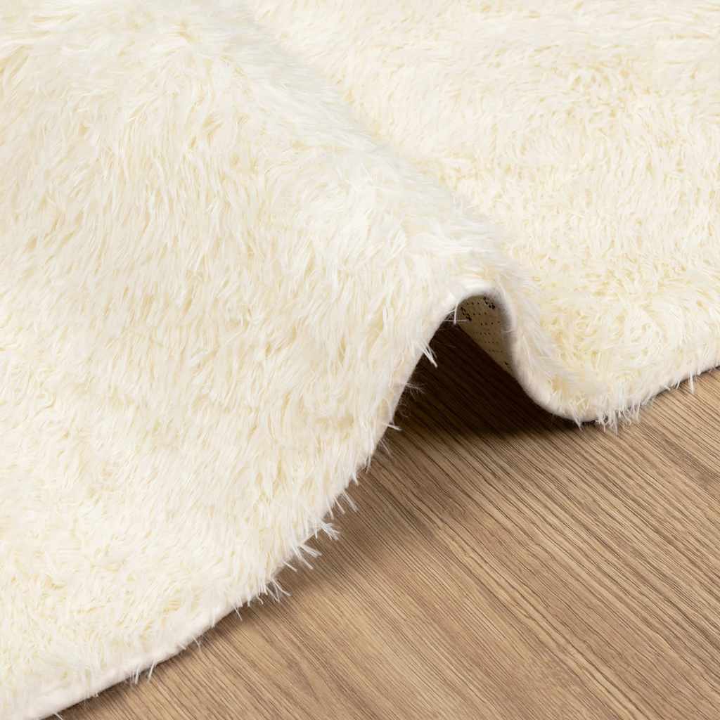 Teppich Shaggy Hochflor NAVARRA Beige 60x100 cm Polyester