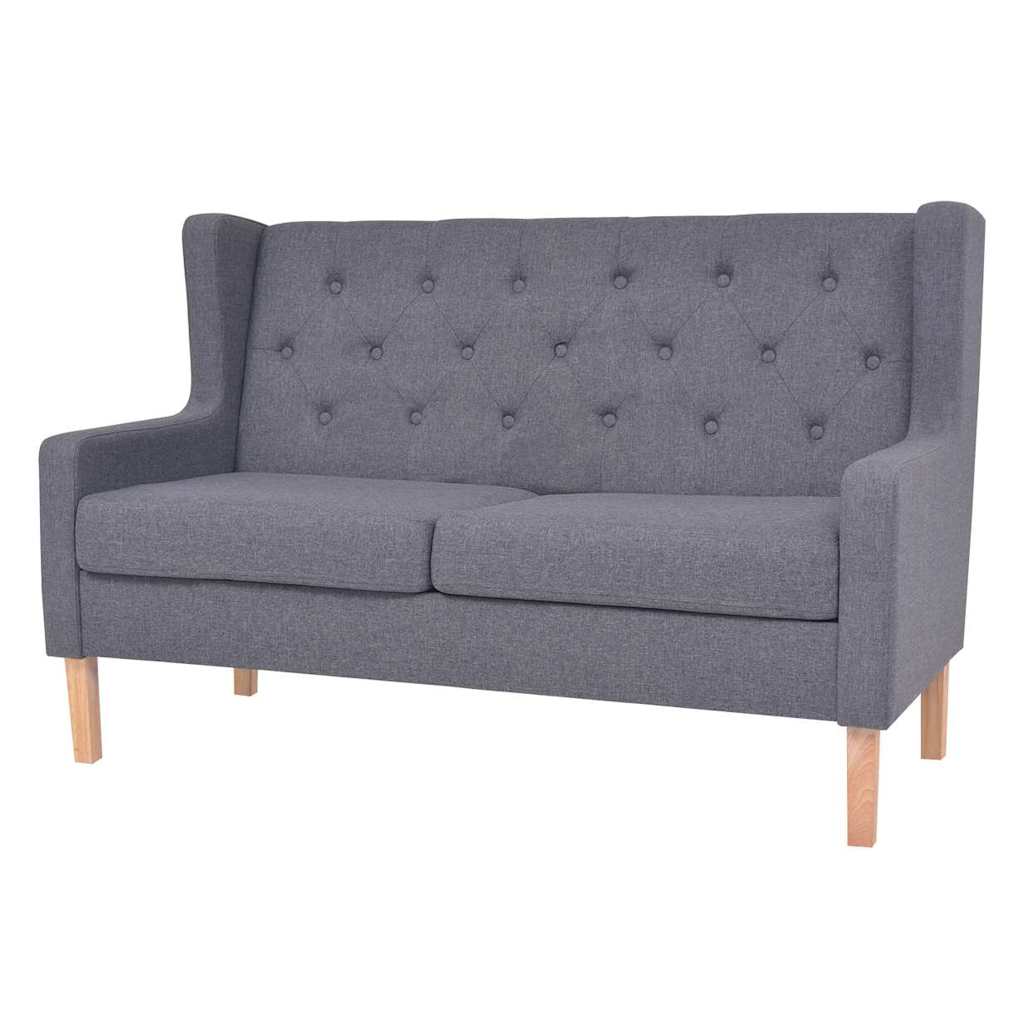 2-Sitzer Sofa Stoff Cremeweiß