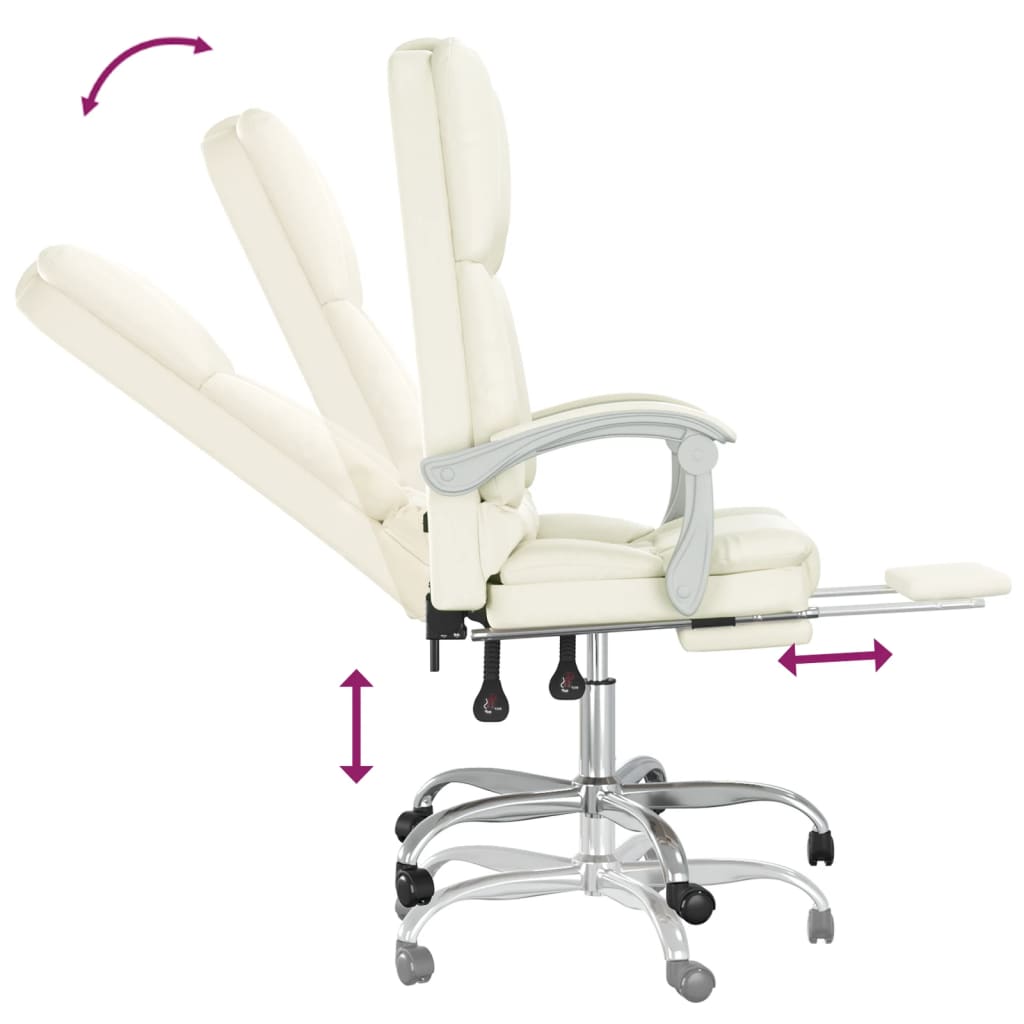 Bürostuhl mit Massagefunktion Schwarz Kunstleder