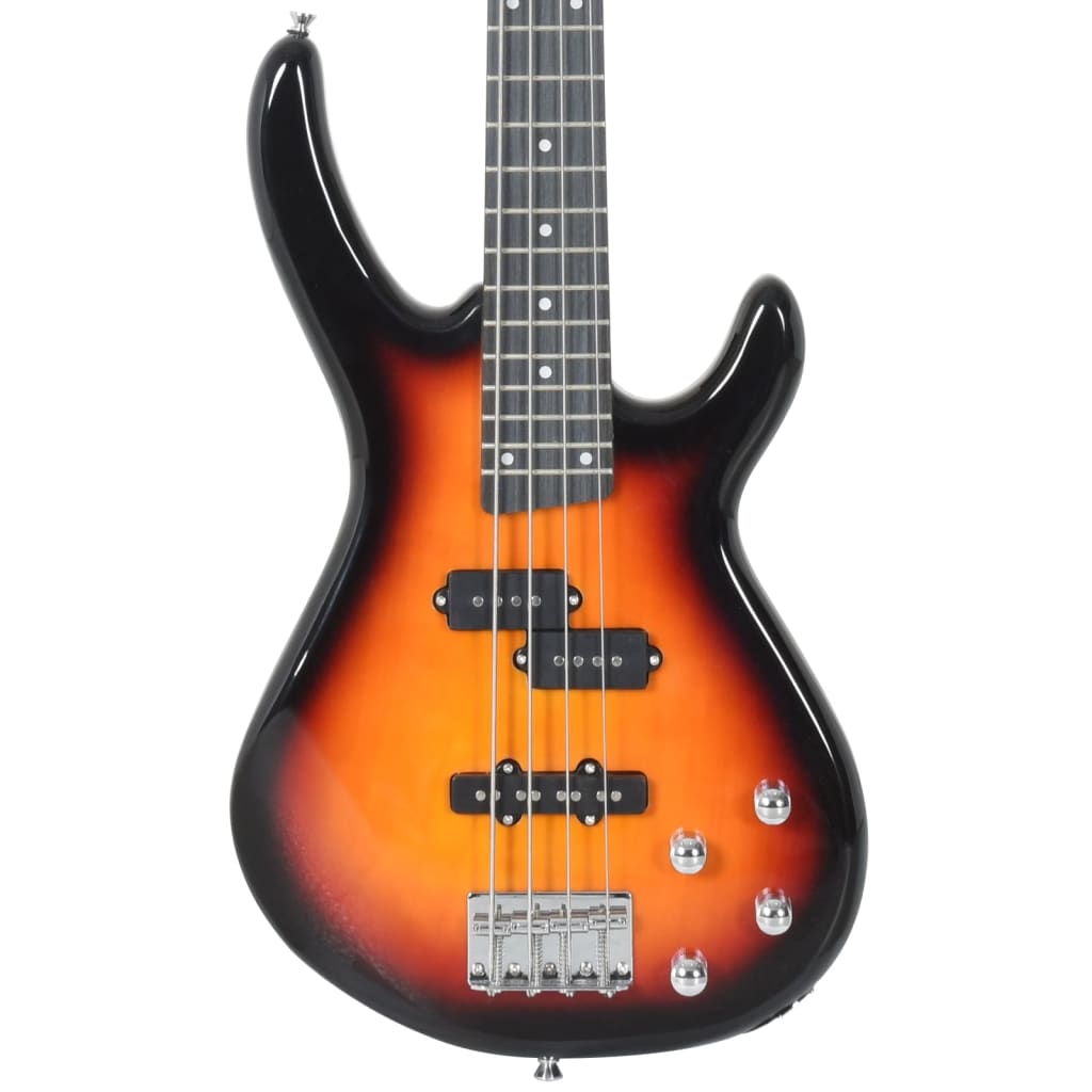 E-Bass für Anfänger mit Tasche Blau und Schwarz 4/4 46"