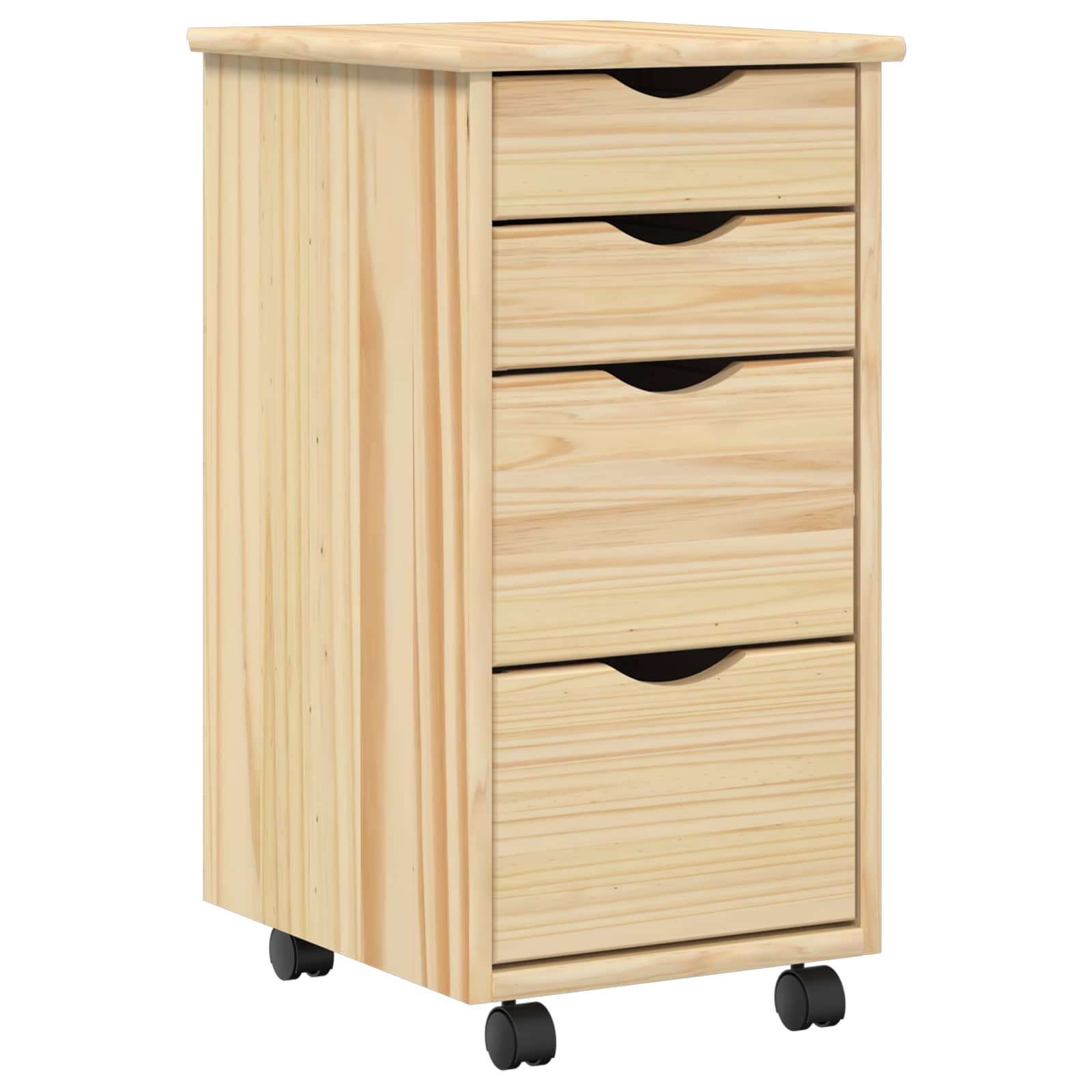 Desk und Rolling Cabinet Set MOSS 2 pcs Honigbraun