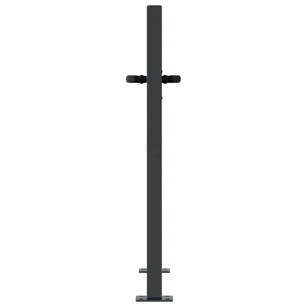 Gartentor Anthrazit 100x75 cm Stahl Baum-Design