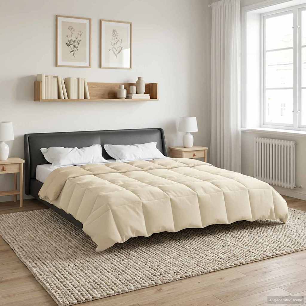 Winterbettdecke Gepolstert Anthrazit 240 x 260 cm Mikrofaser