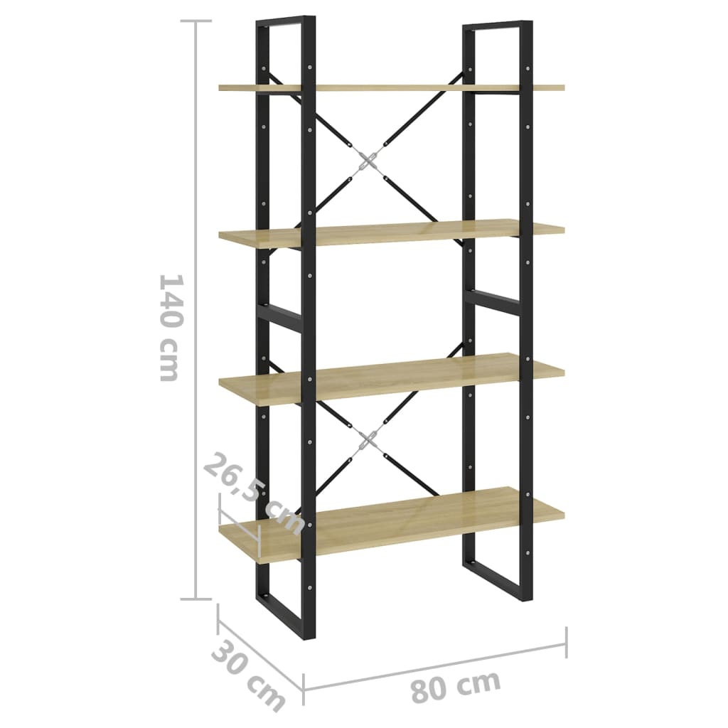 Bücherregal 2 Fächer Weiß 80x30x70 cm Holzwerkstoff