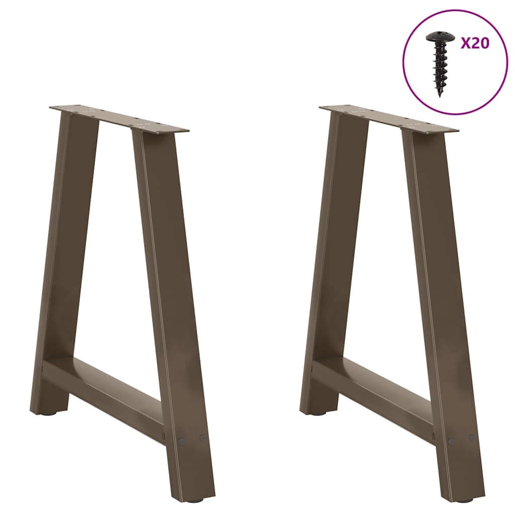Couchtischbeine A-Form 2 Stk. 30x(30-31) cm Stahl