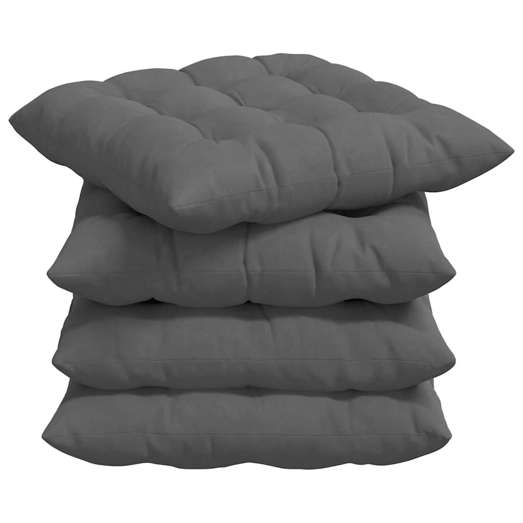 Sitzkissen 4 Stück Taupe 40 x 40 x 6 cm Mikrofaser