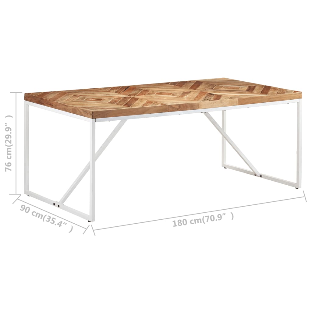Esstisch 140x70x76 cm Massivholz Akazie und Mango