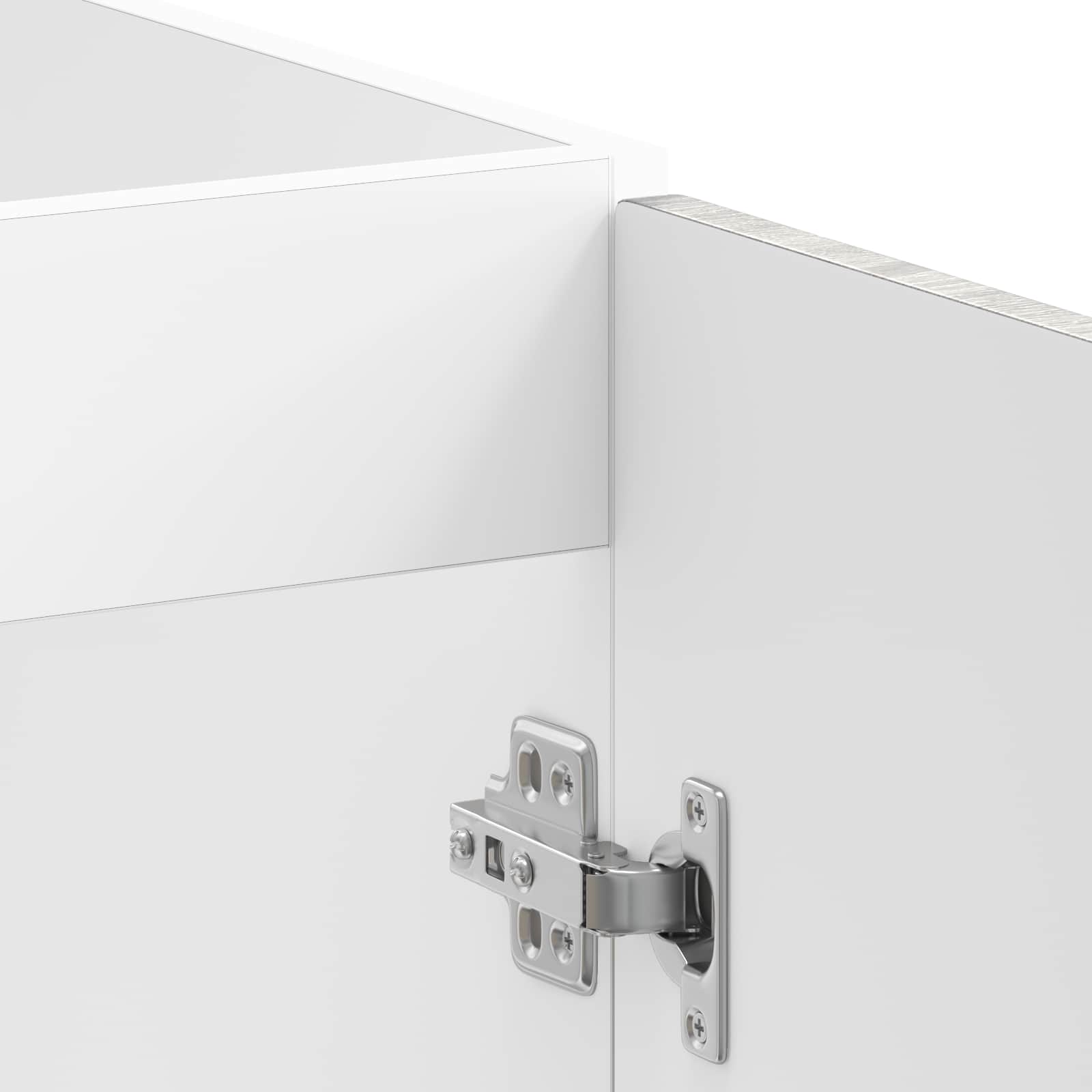 Waschbecken-Unterschrank mit Tür Lucca 2 pcs Weiß Holzwerkstoff