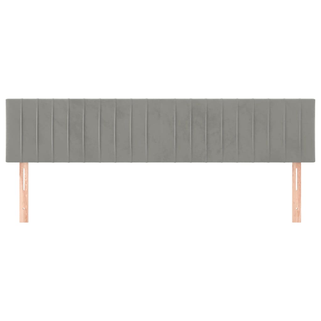 Kopfteil Hellgrau 80x5x118/128 cm Samt
