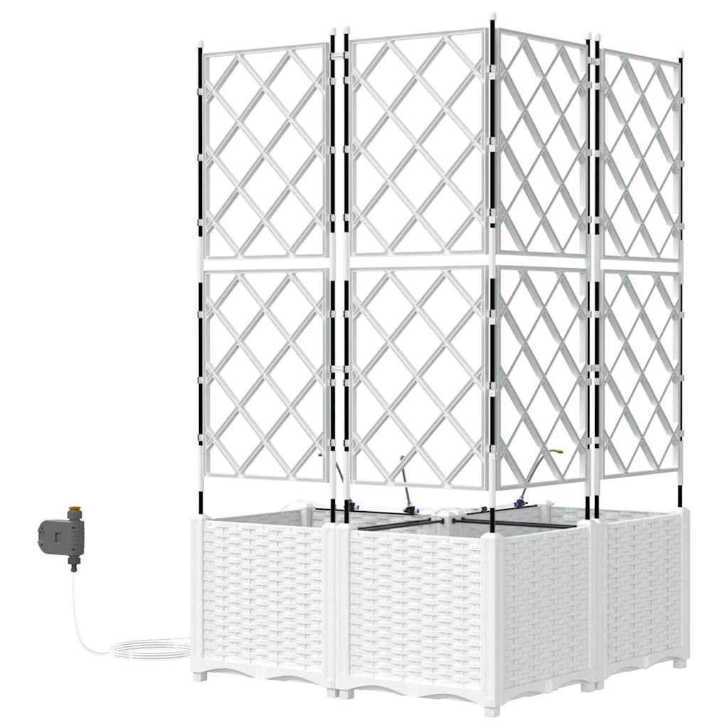Garten-Pflanzgefäß 4 Stk. Braun 160 x 40 x 22 cm PP