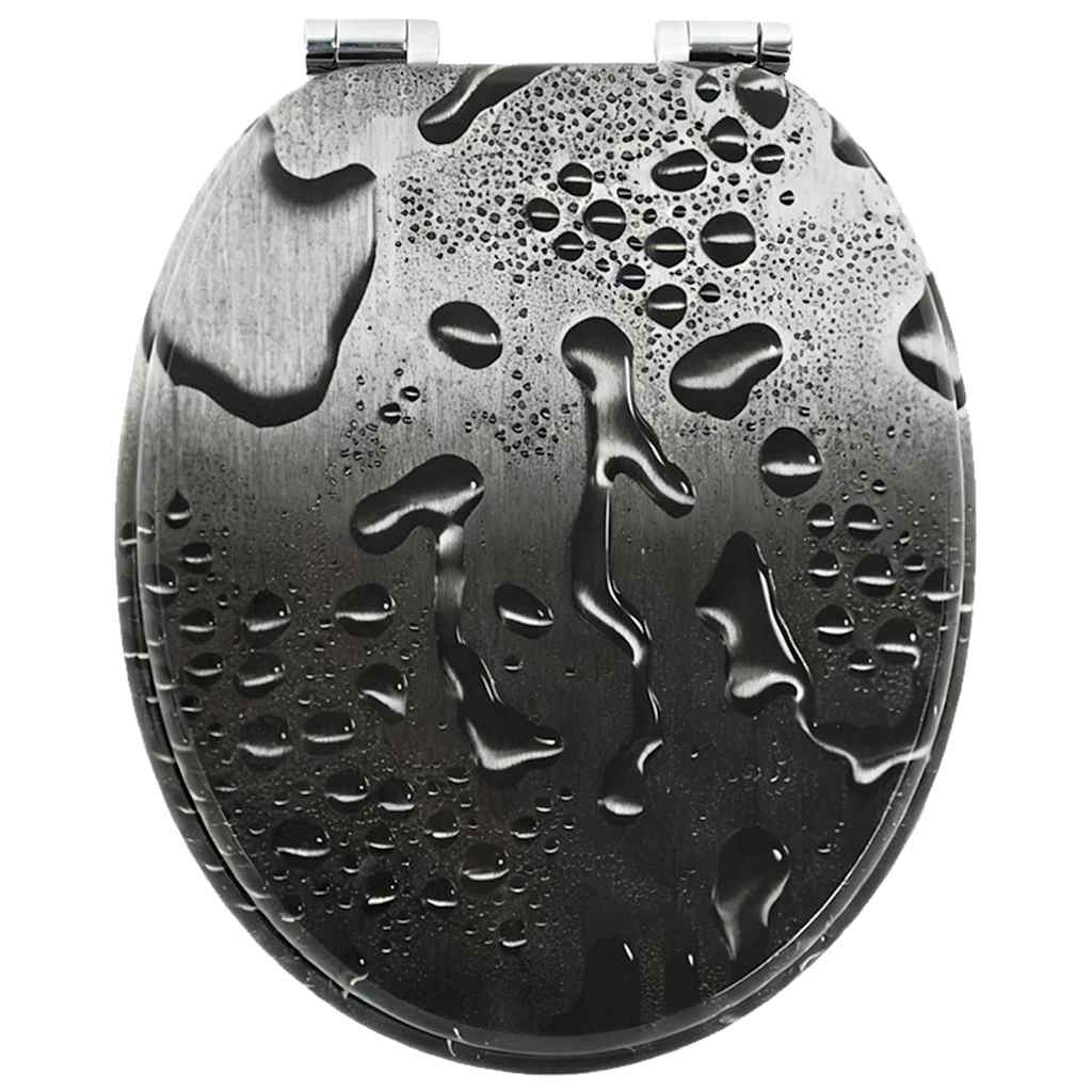 Toilettensitz MDF Deckel Schlichtes Design Weiß