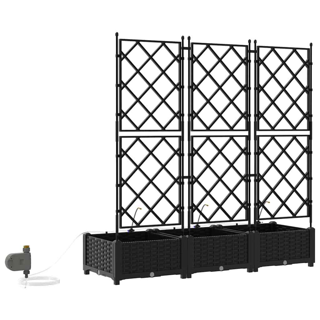 Garten-Pflanzgefäß 4 Stk. Braun 160 x 40 x 22 cm PP