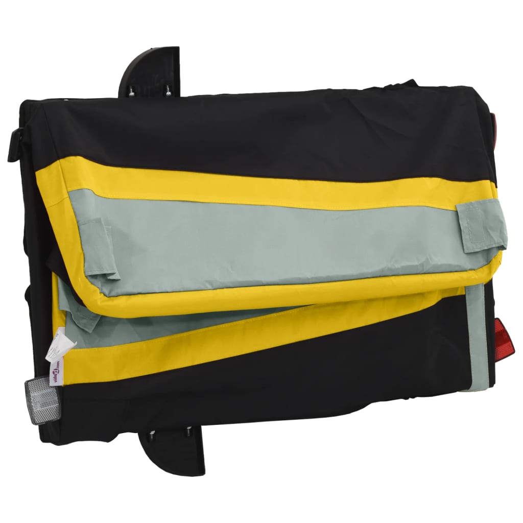 Fahrradanhänger Schwarz und Rot 30 kg Eisen